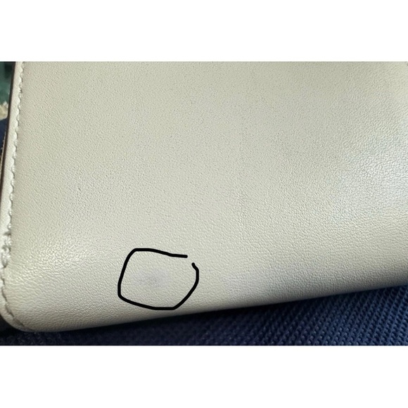 LRL Lauren Ralph Lauren embroidered leather zip wallet White Green Multicolor - Picture 11 of 16